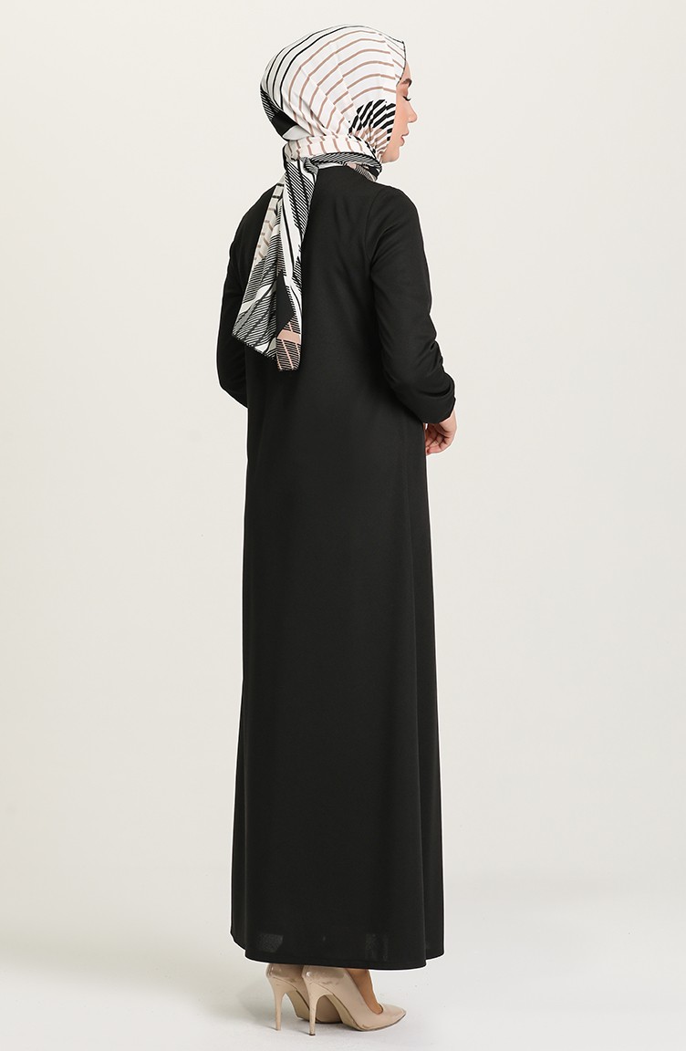 abaya noir simple – Image 8