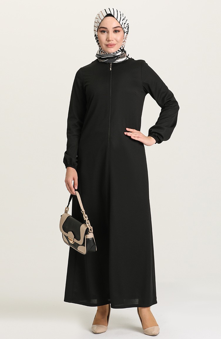 abaya noir simple – Image 4