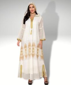 djellaba abaya blanc