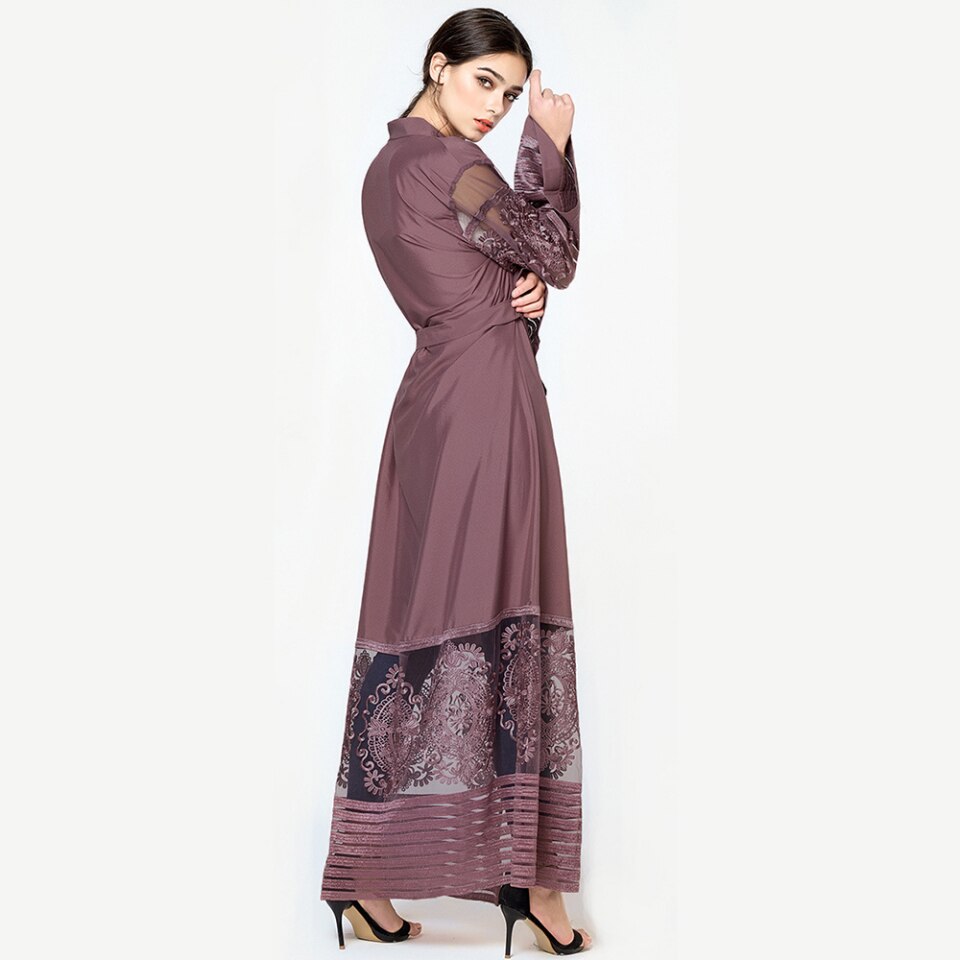 abaya kimono rose poudré – Image 6