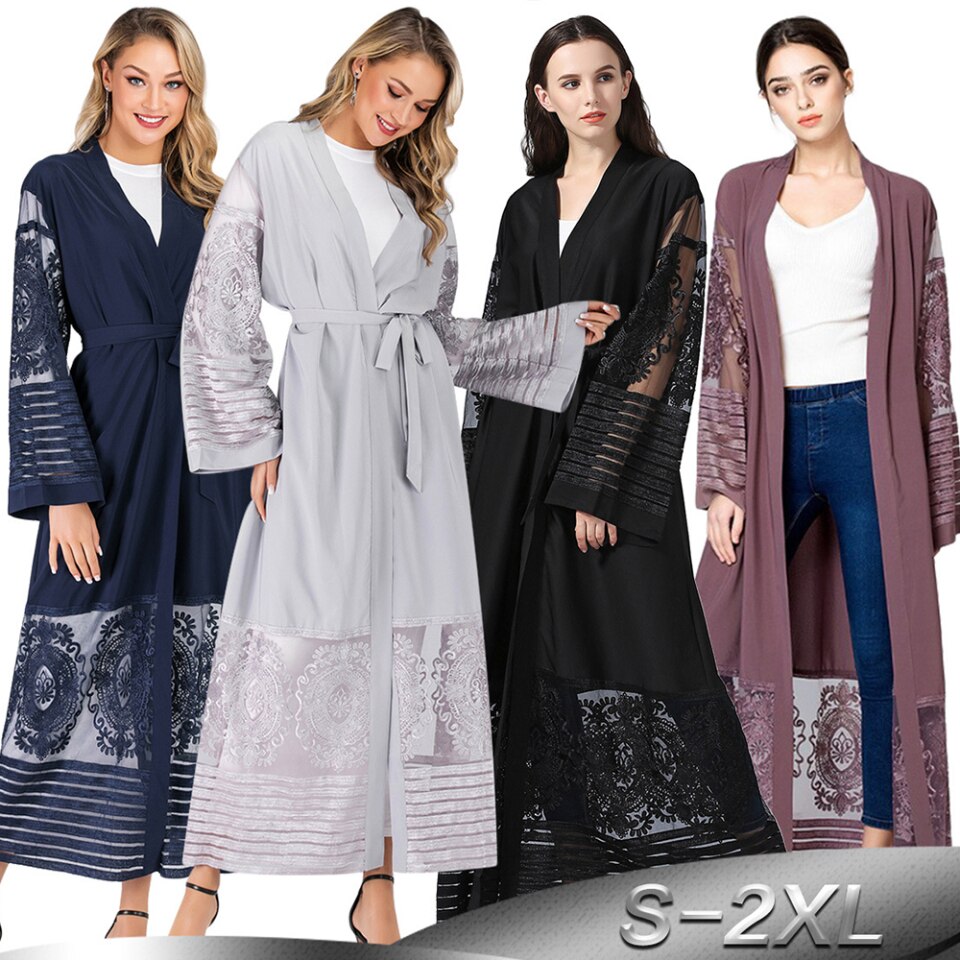 abaya kimono rose poudré – Image 7