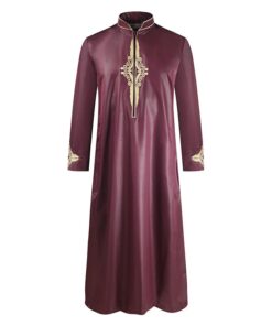 djellaba homme bordeaux