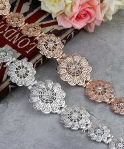 ceinture caftan rose Metal fleur