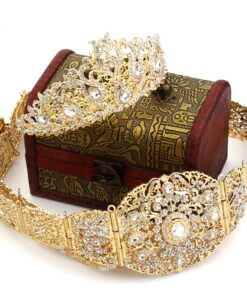 ceinture caftan strass avec couronne