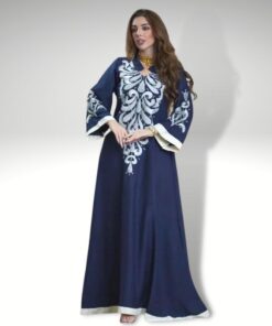 Djellaba Moderne de couleur bleu