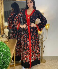 djellaba rouge 2019 - Floral