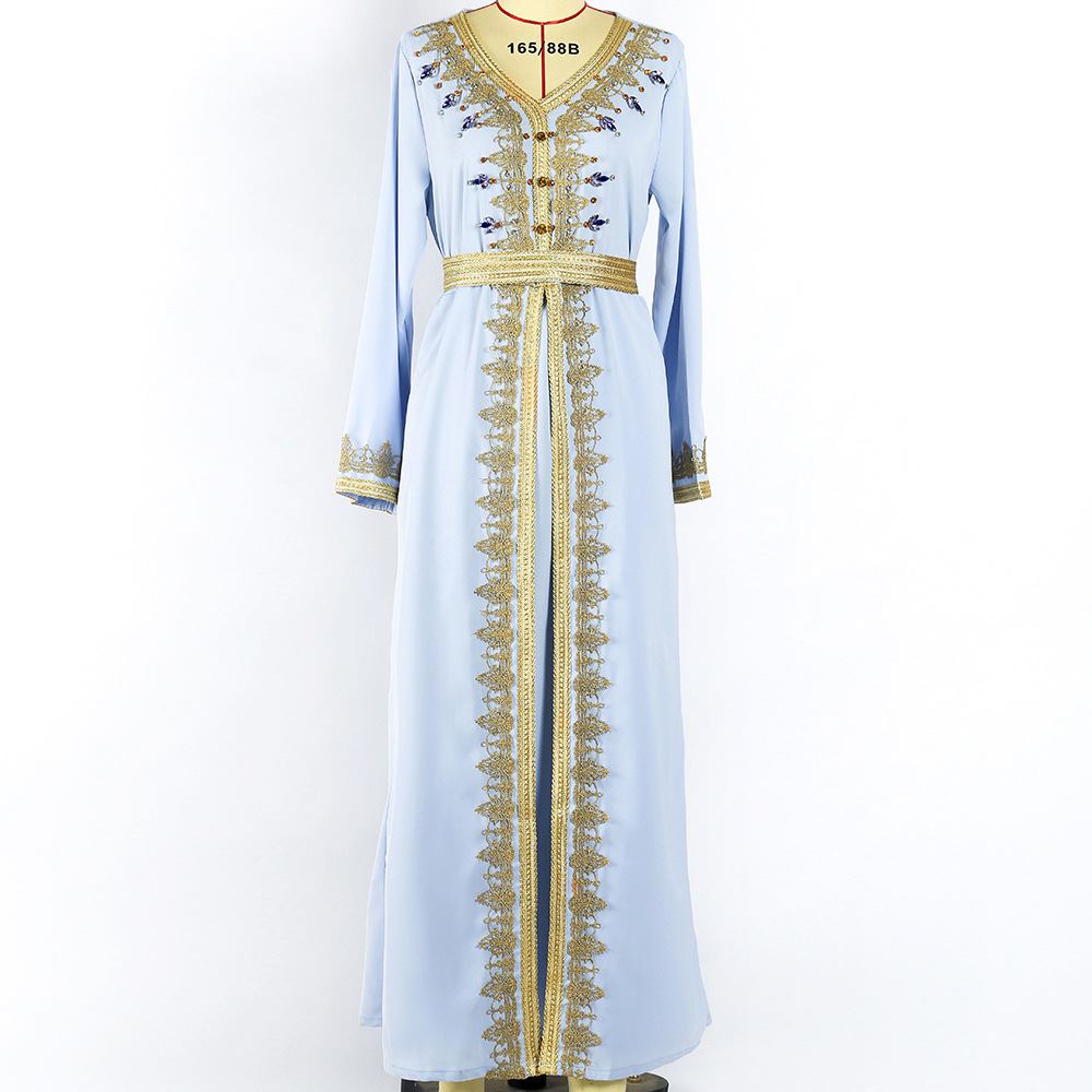 caftan bleu ciel oriental