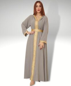 djellaba grise pour femme