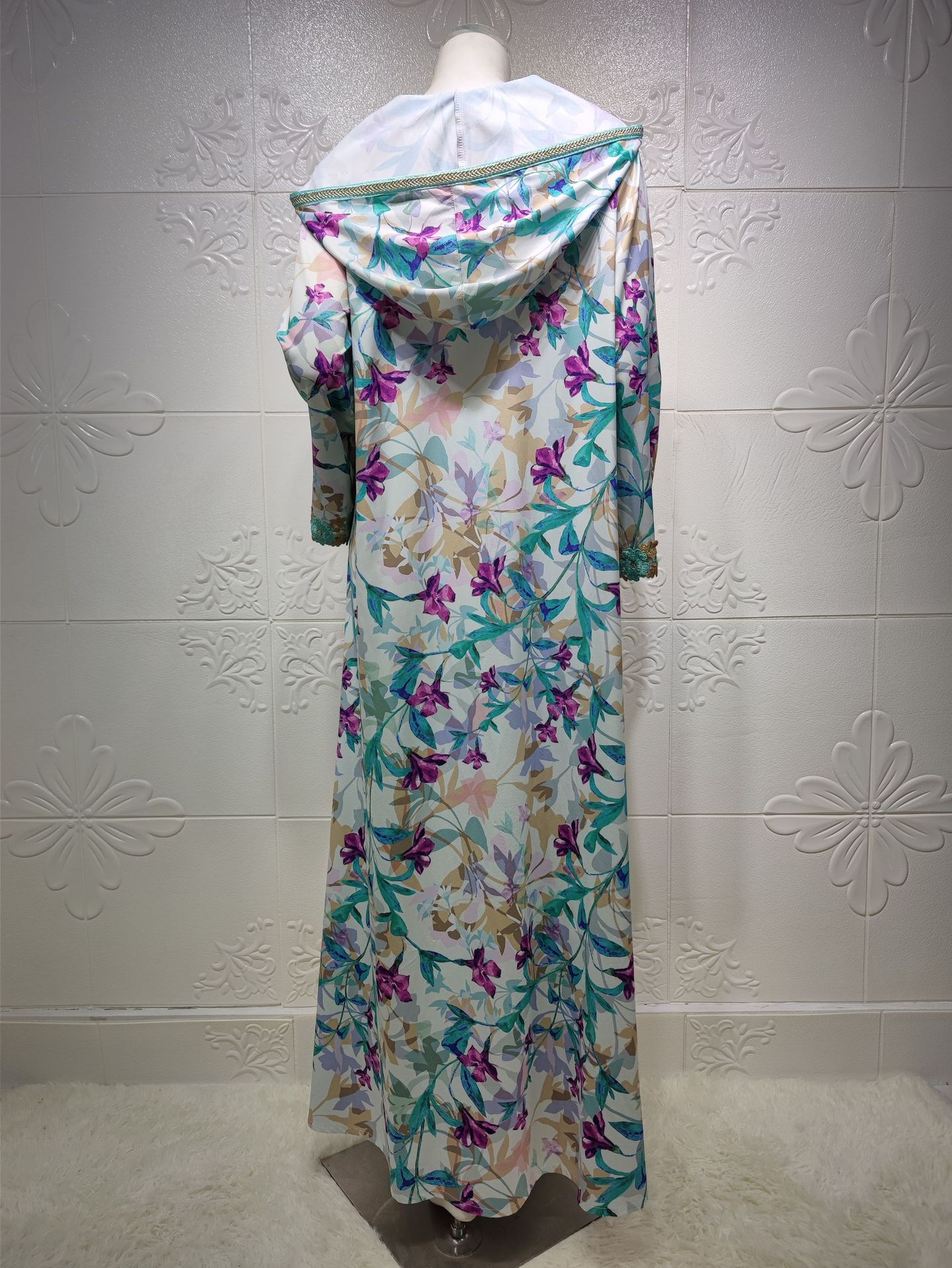 djellaba motif fleur