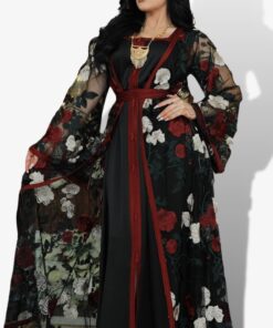 djellaba rouge et noir