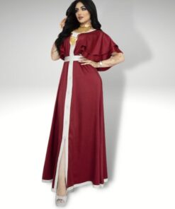 djellaba rouge bordeaux