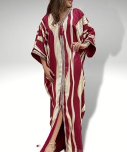 djellaba pour femme de couleur rouge