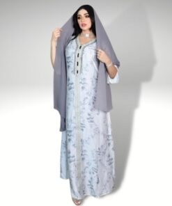 djellaba gris avec cape