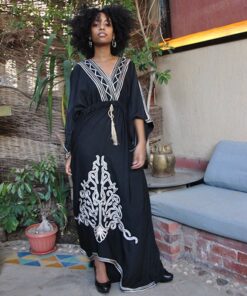 gandoura noire femme