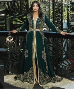 caftan marocain vert