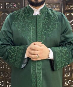 djellaba vert royal homme