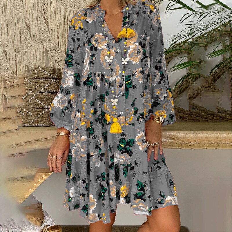 robe mango jaune fleurie – Image 5