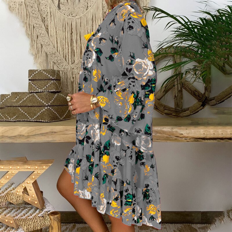 robe mango jaune fleurie – Image 13