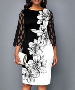 Robe Fluide Courte Fleurie