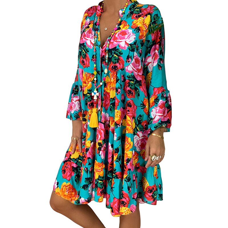 robe mango jaune fleurie – Image 8